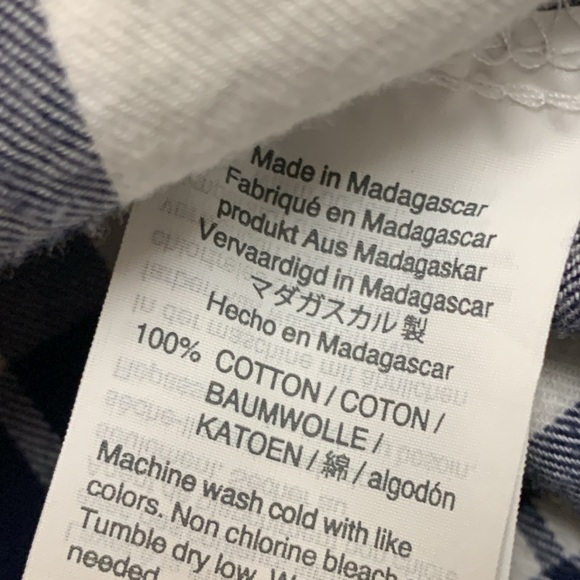 Womens J. Crew Plaid Long‎ Sleeve Front Tie Shirt Dress - Picture 5 of 7